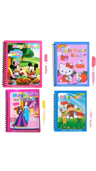 Carta magica pentru copii, de colorat, cu pixul cu apa Engros