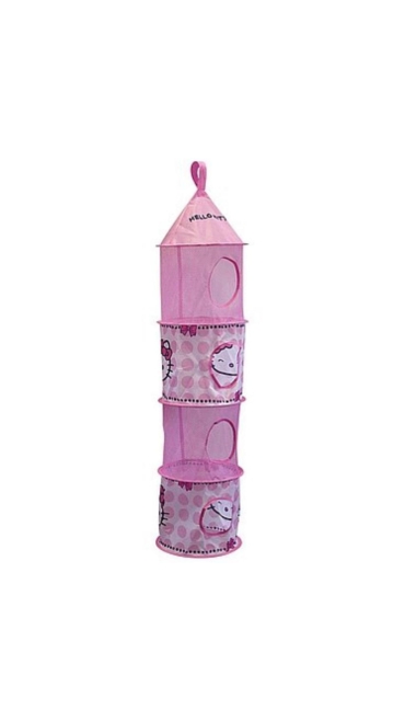 Organizator de jucarii suspendat Hello Kitty, Culoare Roz, Dimensiuni 120 x 90 cm, Engros
