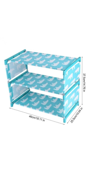 Pantofar cu 3 Etajere, 46 x 37.5 x 25.5 cm, Material Nețesut, Engros