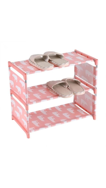 Pantofar cu 3 Etajere, 46 x 37.5 x 25.5 cm, Material Nețesut, Engros