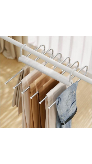 Umeras multifunctional pentru pantaloni, Plastic și Metal, 34 x 28 cm, Engros