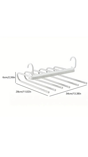 Umeras multifunctional pentru pantaloni, Plastic și Metal, 34 x 28 cm, Engros