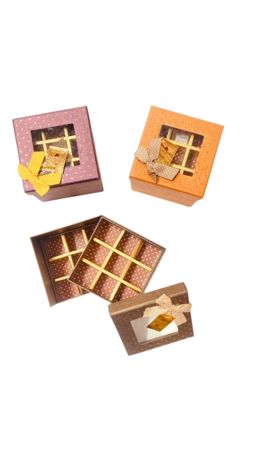 Cutie Cadou cu doua Compartimente, 12 x 12 x 8 cm - Engros