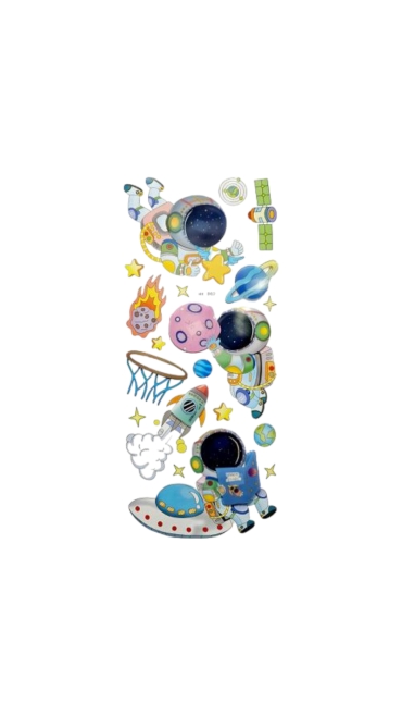 Stickere Copii de perete Astronauti 3D , 54 x 25 cm , Diverse modele Engros