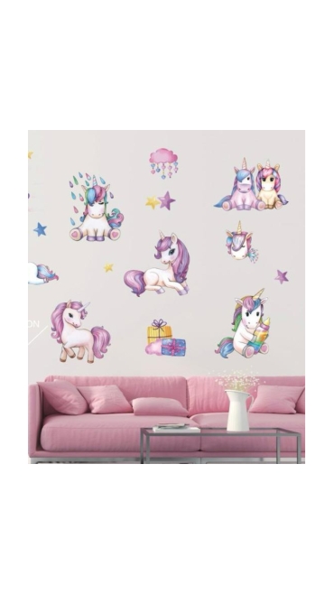 Sticker pentru perete Unicorn, 50 x 35 cm - Engros