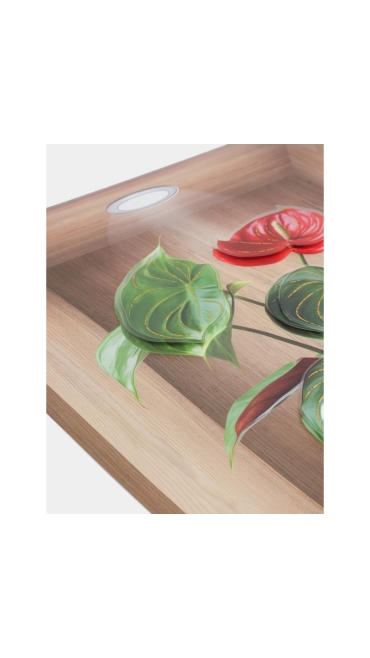 Sticker decorativ, 3D, Tablou cu vaza, 40 x 30 cm - Engros