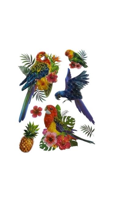 Stickere Decorative de perete Cu Papagali 3D, 40 x 30 cm, Diverse modele - Engros