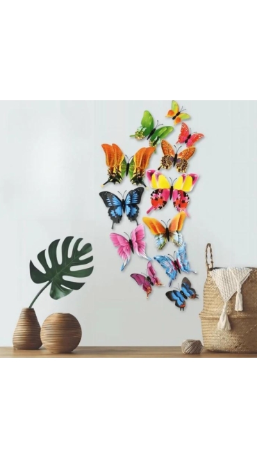 Stickere Decorative de perete 3D Cu Fluturi, 49 x 35 cm, Diverse modele - Engros
