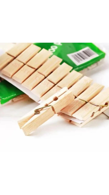 Set 10 Carlige Rufe, Lemn Bambus, 6 x 1 cm, Engros