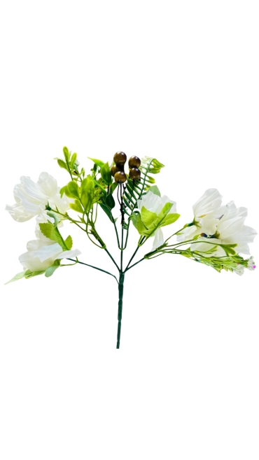 Buchet Floral Artificial, 5 capete, 22 cm - Engros