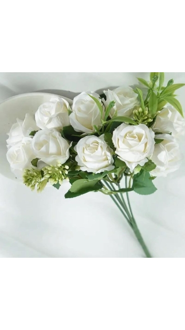 Buchet Floral Artificial 7 Fire, 37 cm, 9 Flori - Engros