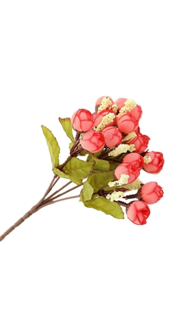 Buchet Trandafir Artificiale 5 Fire, 33 cm, 10 Flori - Engros