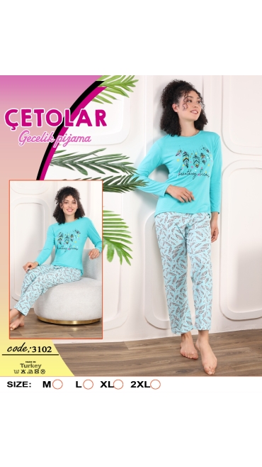 pijama dama m-2xl 4/set