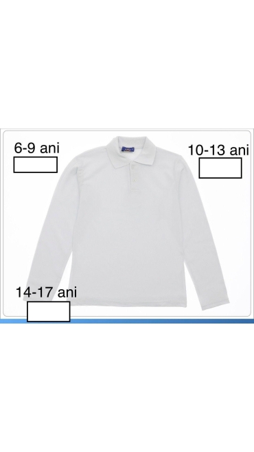 bluza alba copii scoala 14-17 ani 4/set