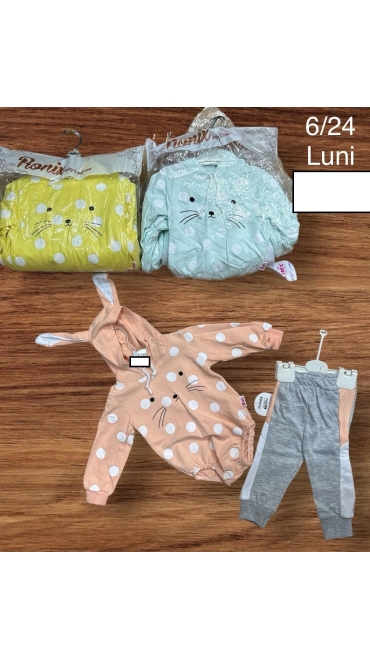 compleu fete 6-24 luni 4/set