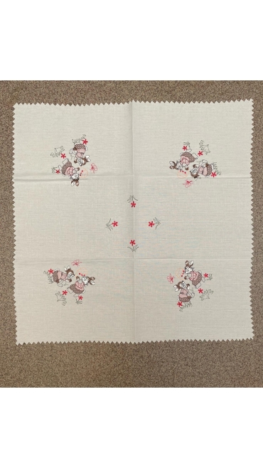 napron brodat 85x85 cm 4/set