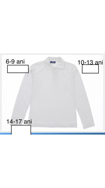 bluza alba copii scoala 10-13 ani 4/set