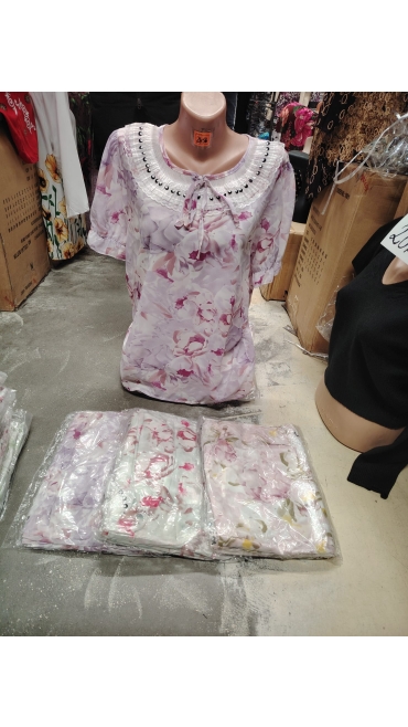 bluza dama maneca scurta l-2xl 3/set