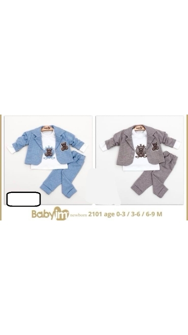 costum baieti 0-9 luni 3/set