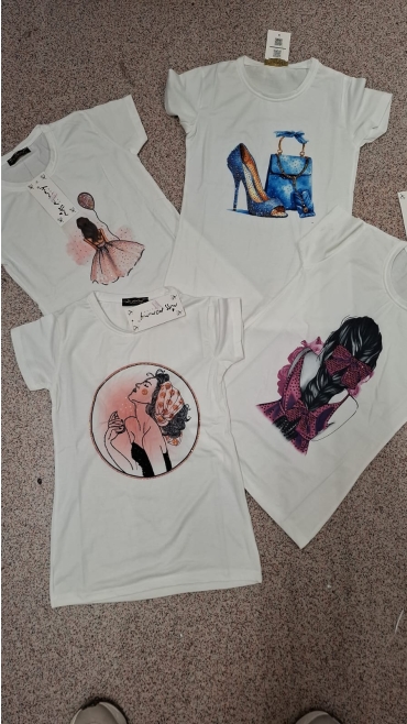 tricou dama s-xl 4/set