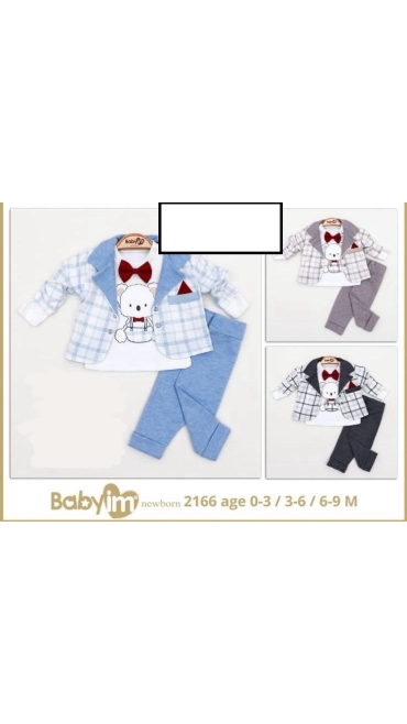 costum baieti 0-9 luni 3/set