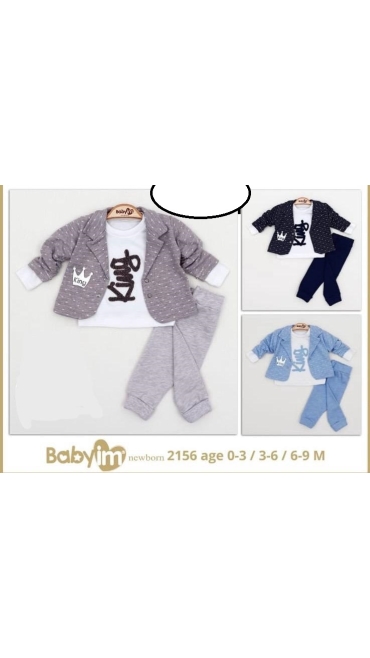 costum baieti 0-9 luni 3/set