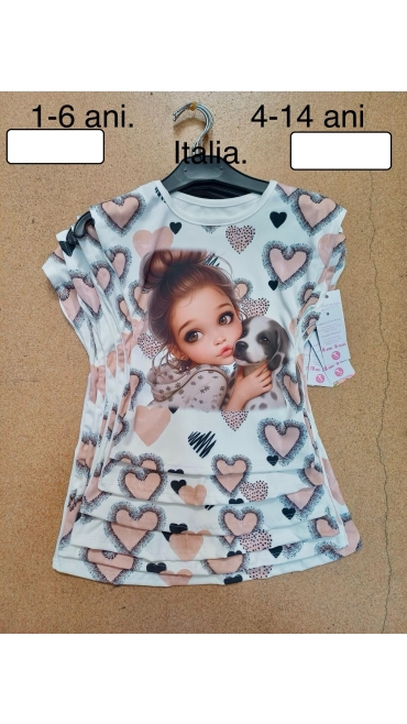 tricou fete 1-6 ani 4/set