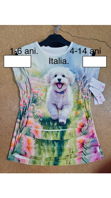 tricou fete 1-6 ani 4/set