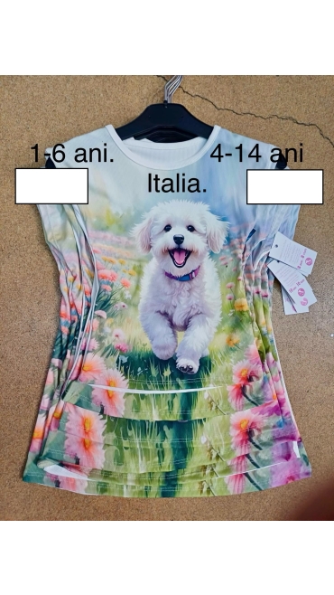 tricou fete 4-14 ani 4/set
