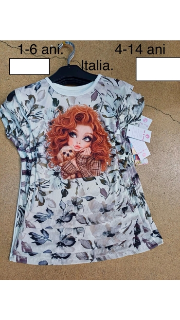 tricou fete 1-6 ani 4/set