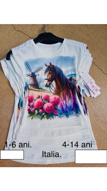 tricou fete 4-14 ani 4/set