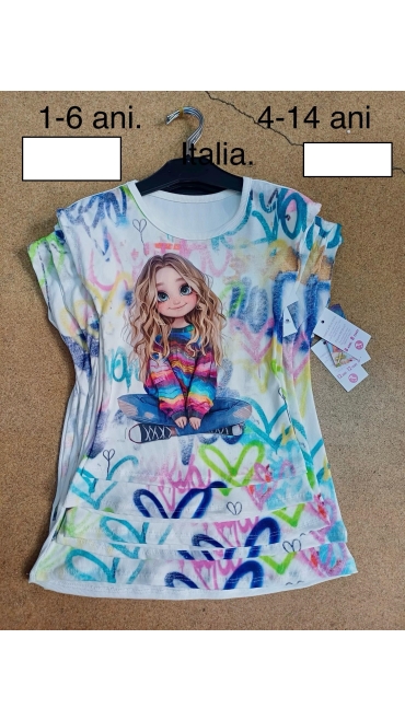 tricou fete 1-6 ani 4/set
