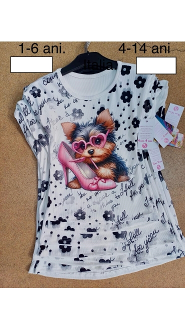 tricou fete 1-6 ani 4/set