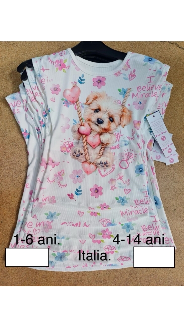 tricou fete 1-6 ani 4/set