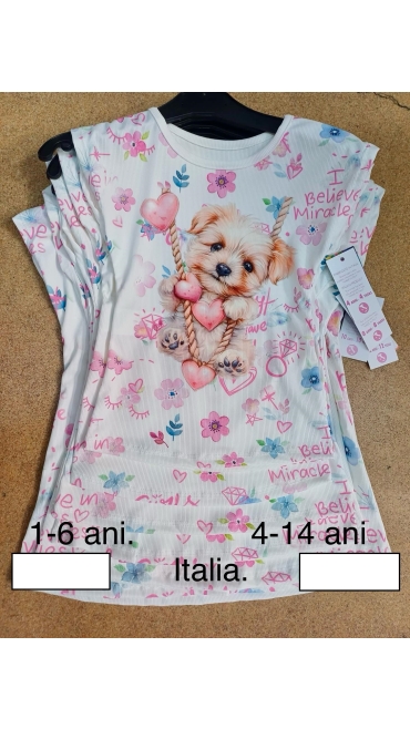 tricou fete 4-14 ani 4/set