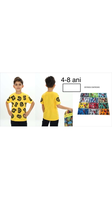 tricou baieti 4-8 ani 5/set