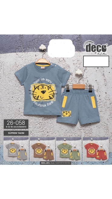compleu baieti 9-24 luni 4/set