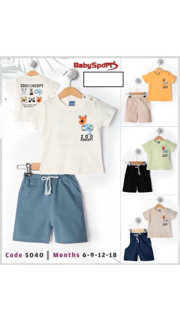 compleu baieti 6-18 luni 4/set