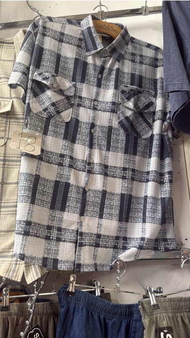 camasa maneca scurta barbati batal 4xl-8xl 5/set
