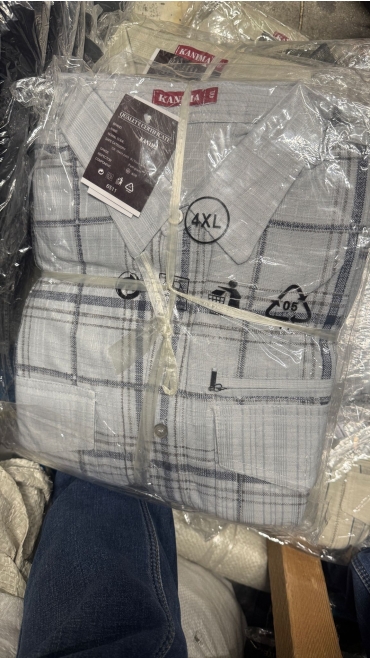 camasa maneca scurta barbati batal 4xl-8xl 5/set