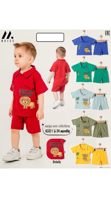 compleu baieti 6-24 luni 4/set