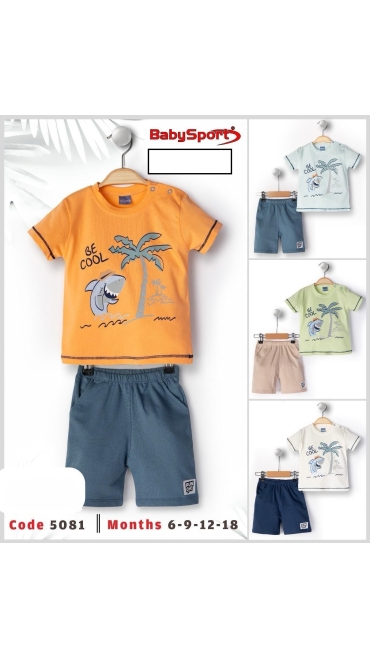 compleu baieti 6-18 luni 4/set