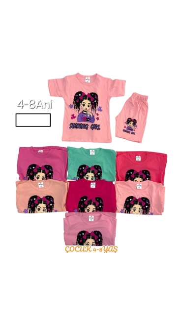 tricou fete 4-8 ani 5/set