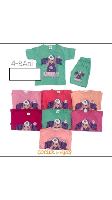 tricou fete 4-8 ani 5/set