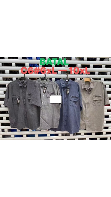 camasa barbati maneca scurta batal 6xl-10xl 5/set