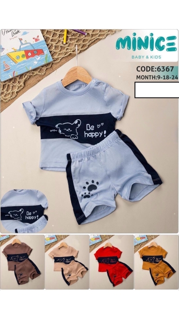 compleu baieti 6-18 luni 4/set
