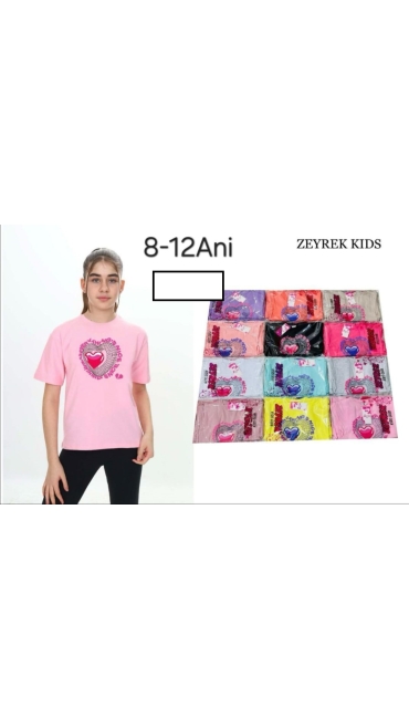 tricou fete 8-12 ani 5/set