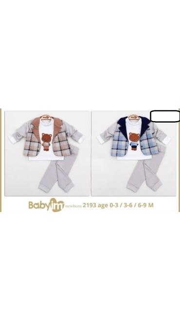 compleu bebe 0-9 luni 3/set