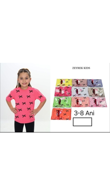 tricou fete 3-8 ani 5/set