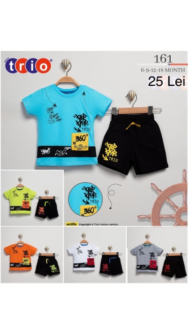 compleu baieti 6-18 luni 4/set
